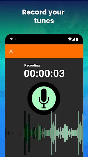 Voice recording feature with microphone and real-time audio waveform for creating personalized ringtones and sounds